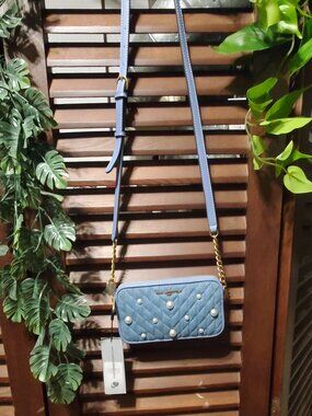 Karl Lagerfeld Paris Karolina Crossbody, Pearls & Denim